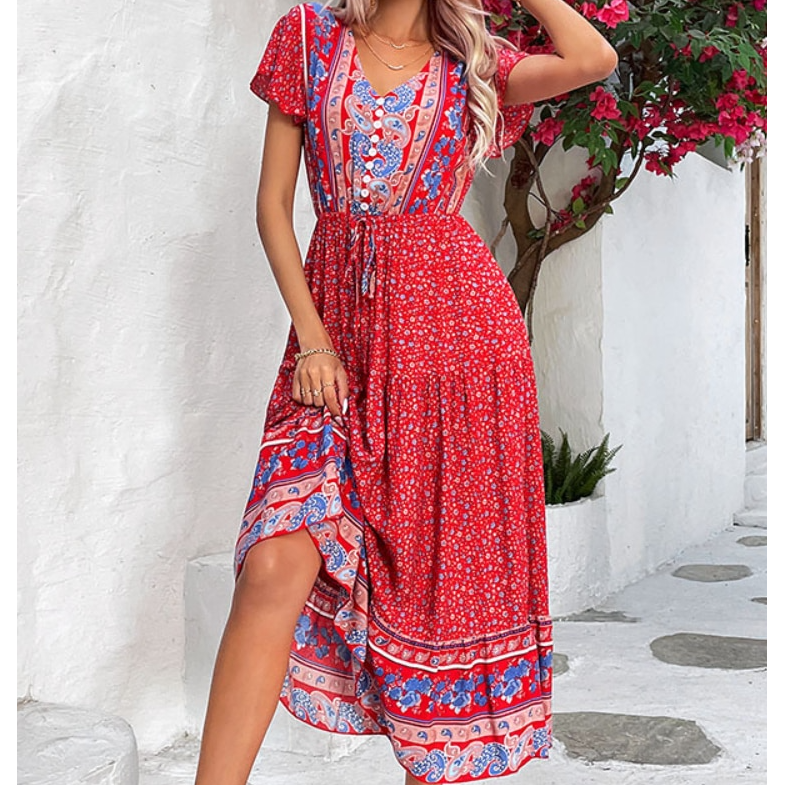 Boho summer maxi dresses on sale