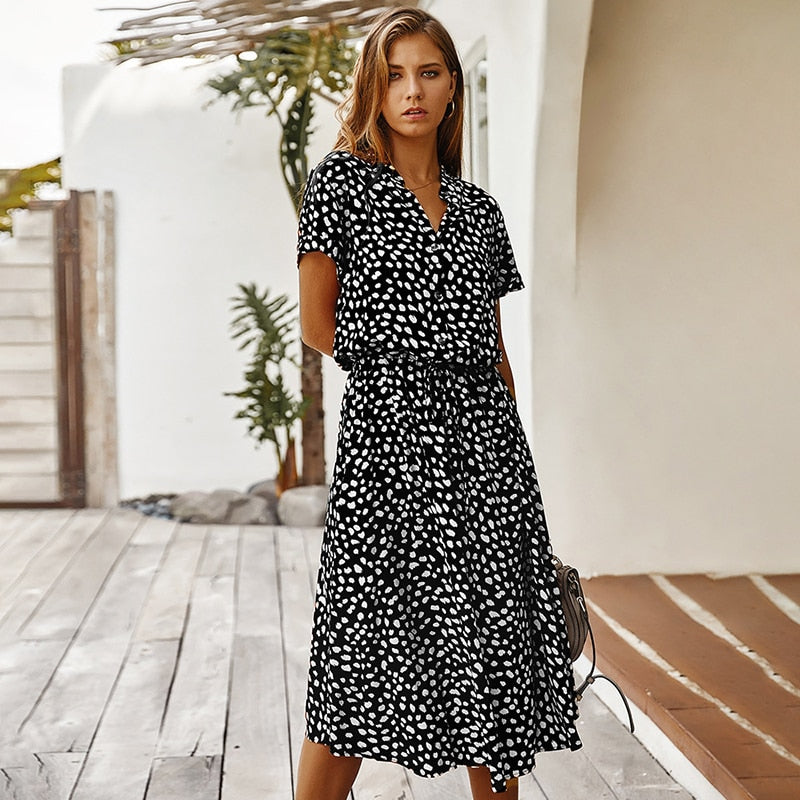Dalmatian Print Dress For Women