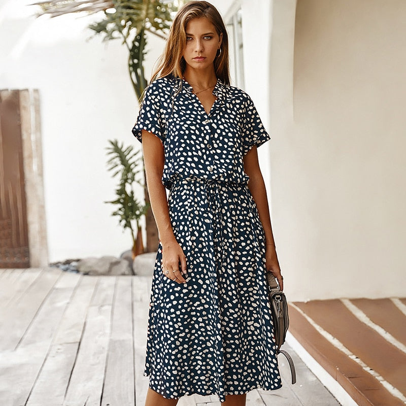Dalmatian print dress for women | Trendy and playful fashion | Shop Sartona