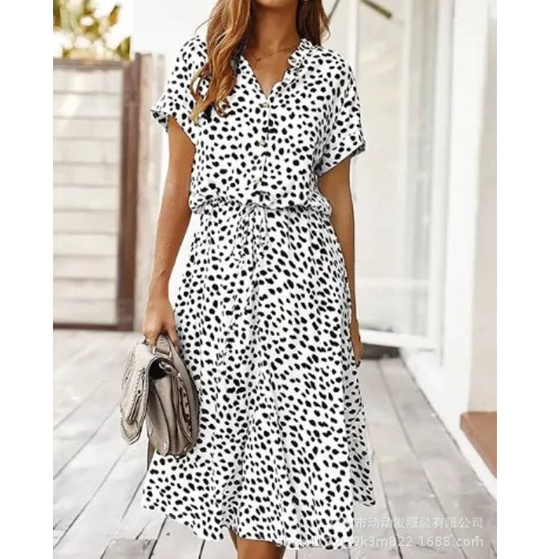 Dalmatian print dress for women | Trendy and playful fashion | Shop Sartona