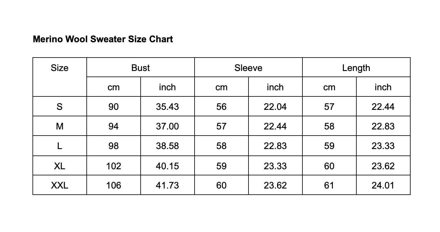 100% Merino Wool Sweater For Women