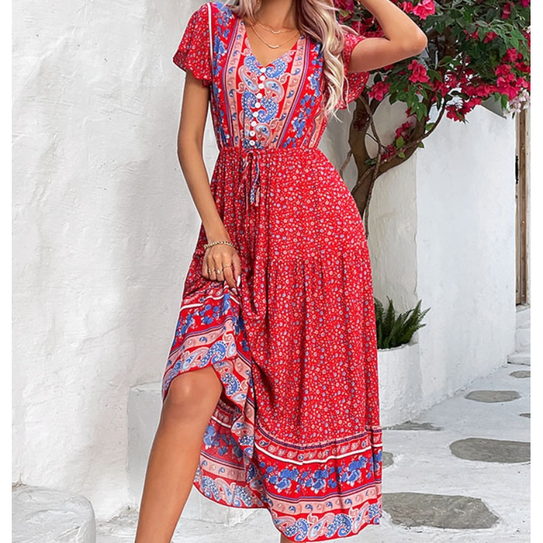 Boho beach maxi dress for women | Effortlessly chic summer fashion | Shop Sartona