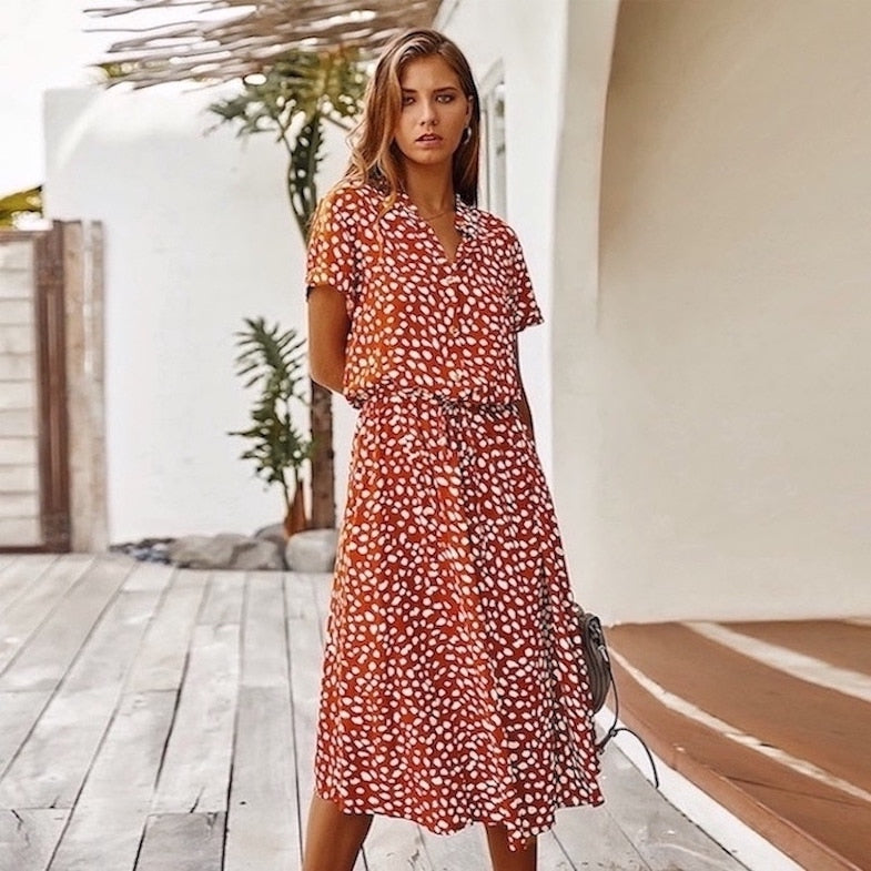 Dalmatian print dress for women | Trendy and playful fashion | Shop Sartona