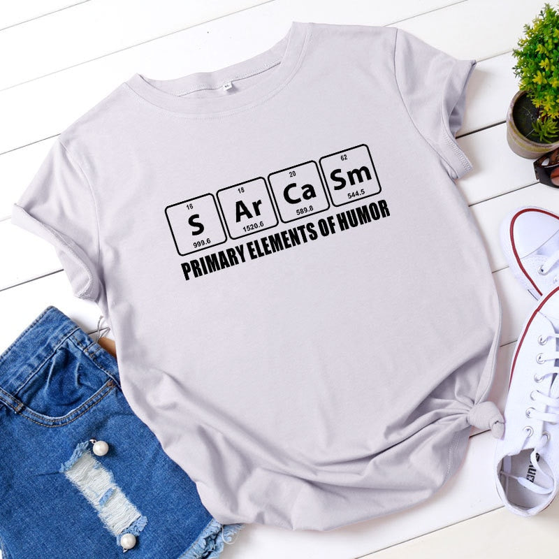 Sarcasam Letter Printed Graphic T Shirt