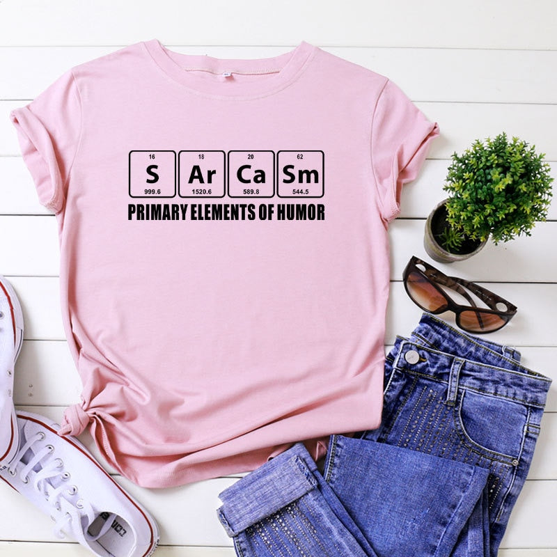 Sarcasam Letter Printed Graphic T Shirt