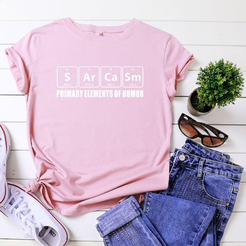 Sarcasam Letter Printed Graphic T Shirt