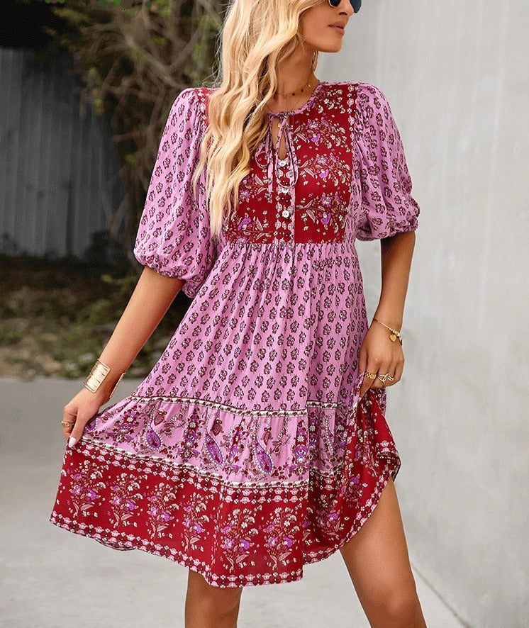 Elegant bohemian dress for women | Graceful and free-spirited fashion | Shop Sartona