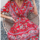 Boho floral print dress for women | Flowy and vibrant summer fashion | Shop Sartona