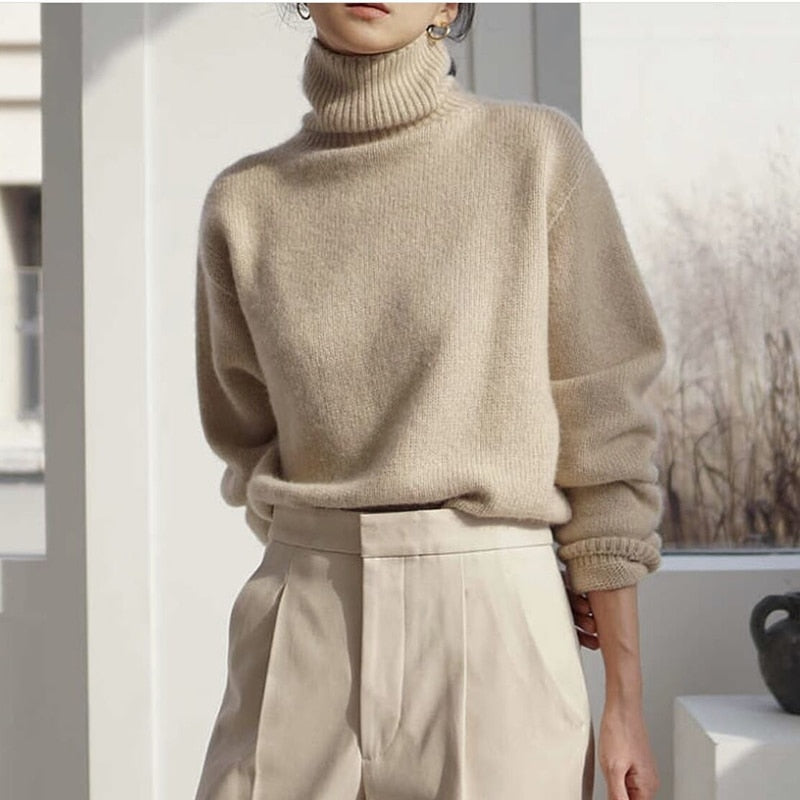 Elegant Turtle Neck Sweater For Women