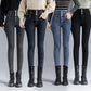 High Waist Fleece Lined Skinny Jeans For Women