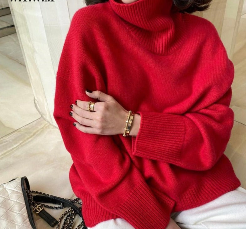 Elegant Turtle Neck Sweater For Women